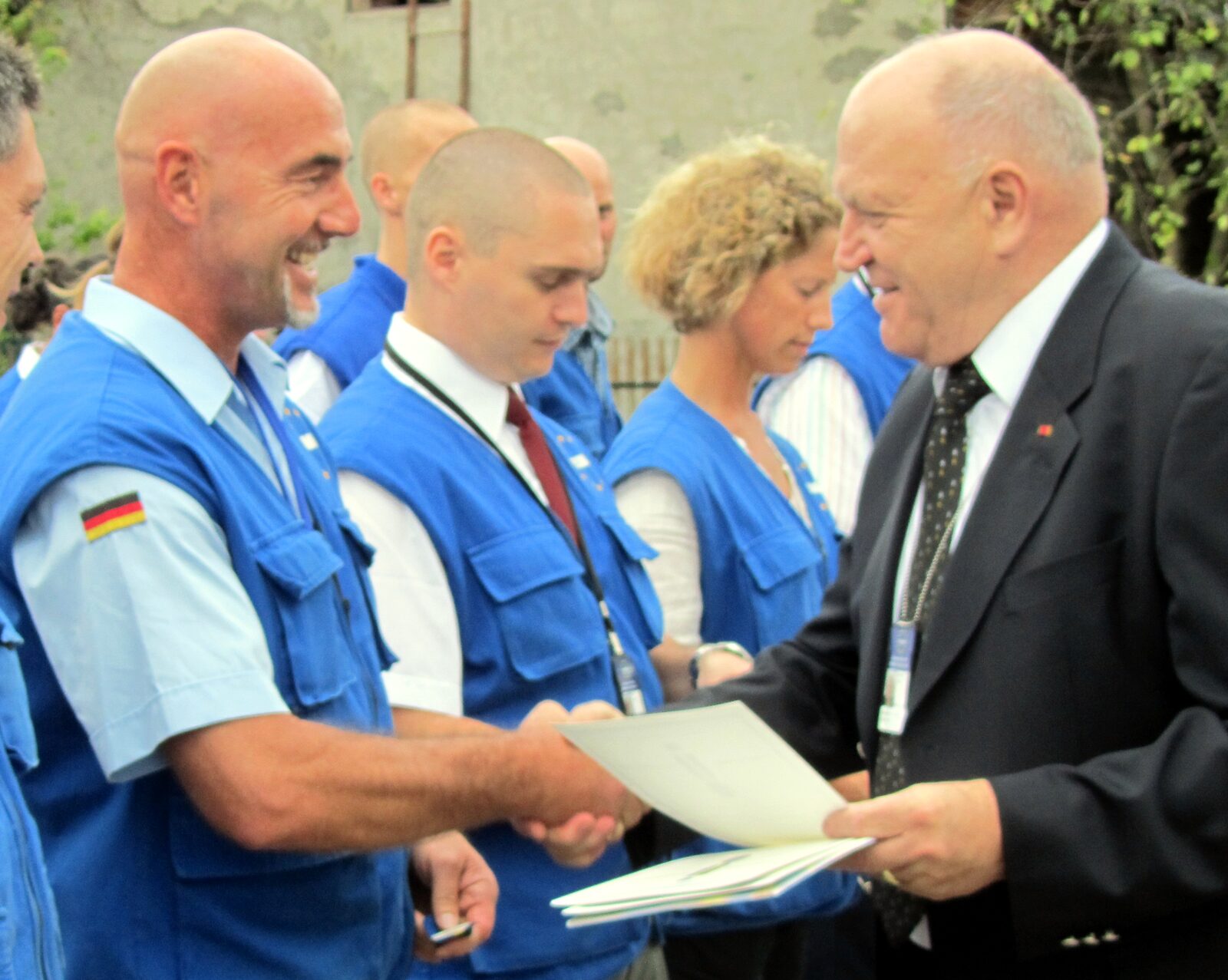 Auszeichnung mit der EUMM-Medaille für den Einsatz in Georgien